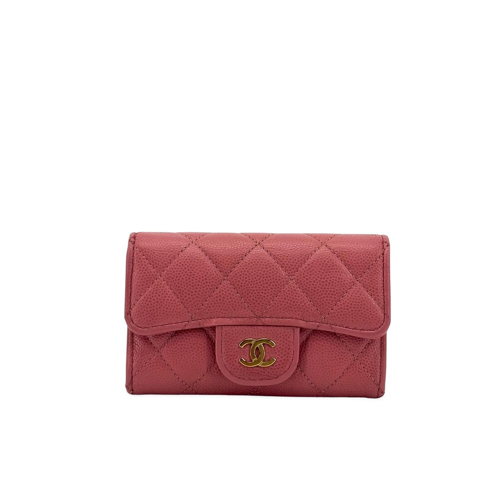 Chanel Classic Flap Card Case Quilted Caviar